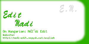 edit madi business card